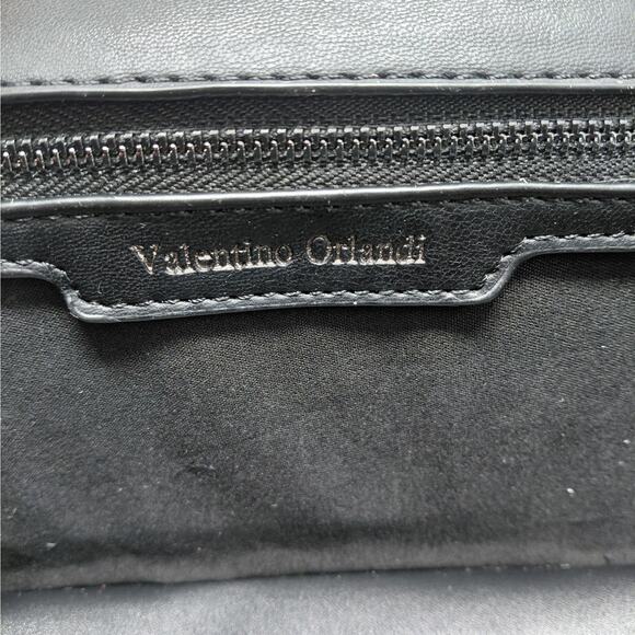 Valentino Orlandi Women Crossbody Bag Black Quilted Vegan Leather Handbag Purse - Picture 14 of 15